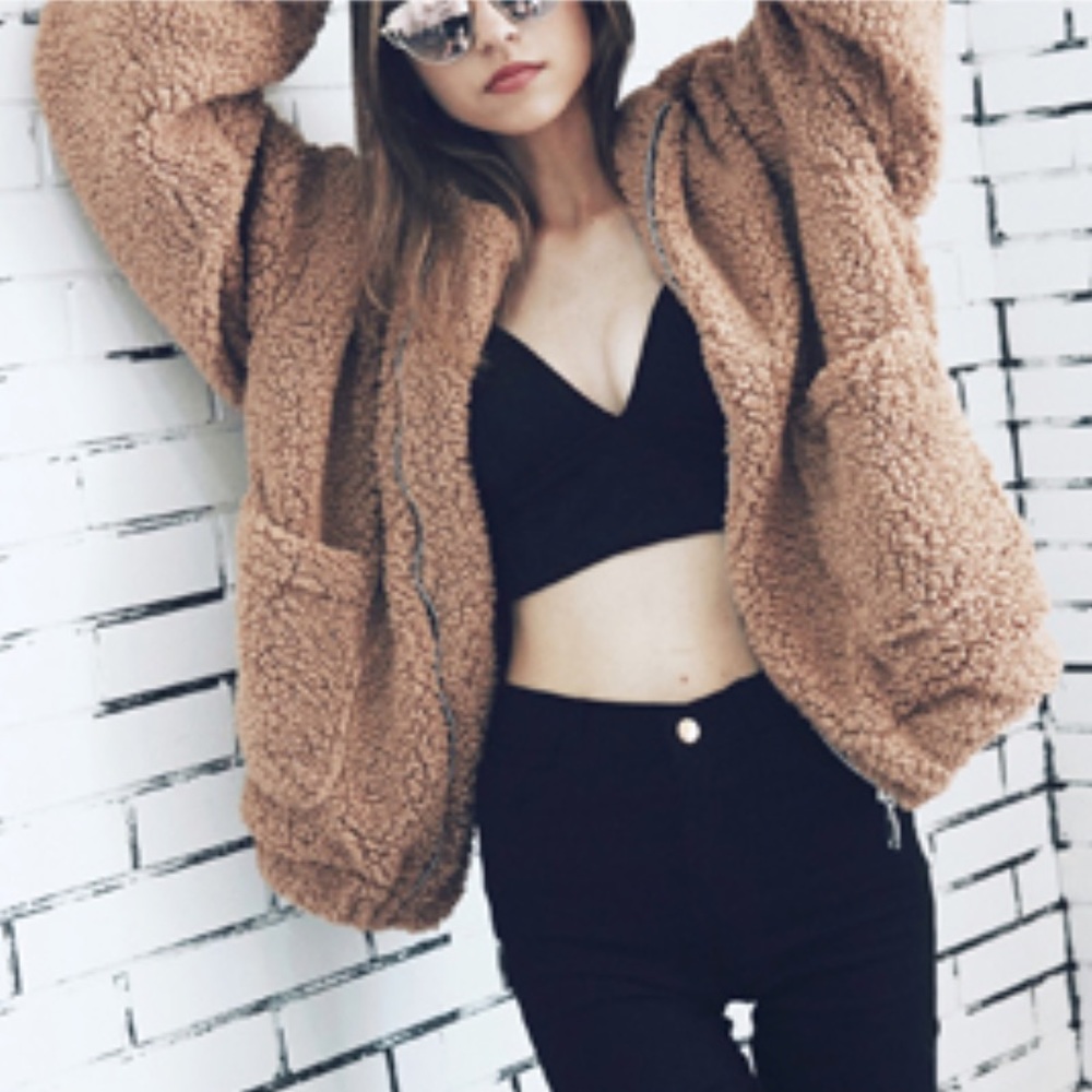 Warm Fleece Oversized Jackets